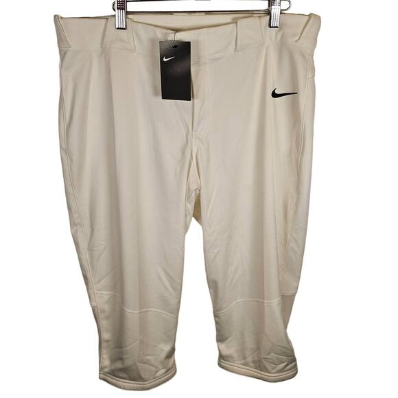 Nike Vapor Select Women's 3/4 Length Softball Pants White Size XL NWT NEW $40 - Picture 1 of 5